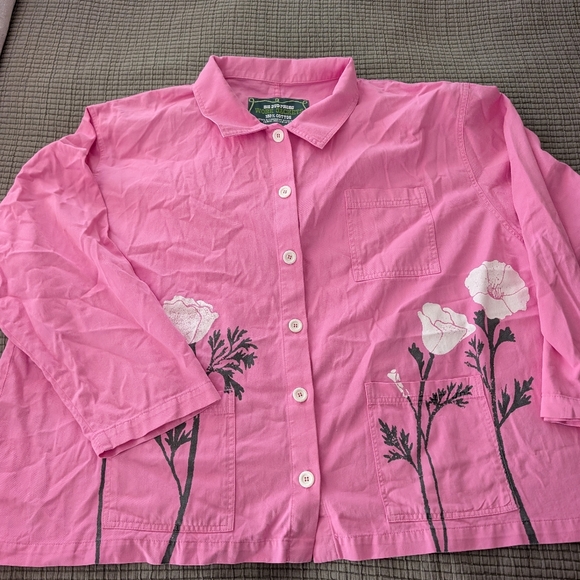 NWOT BIG BUD PRESS PINK POPPY WORK JACKET SIZE 3XL - Picture 3 of 5